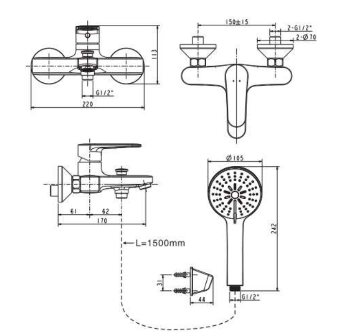 SEN TẮM NÓNG LẠNH AMERICAN STANDARD DÒNG CODIE - WF-B211 - Ảnh 2