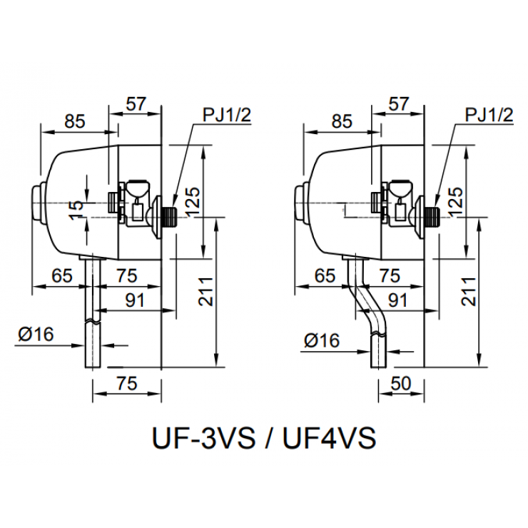 VAN XẢ NHẤN TIỂU NAM INAX - UF-3VS - Ảnh 2