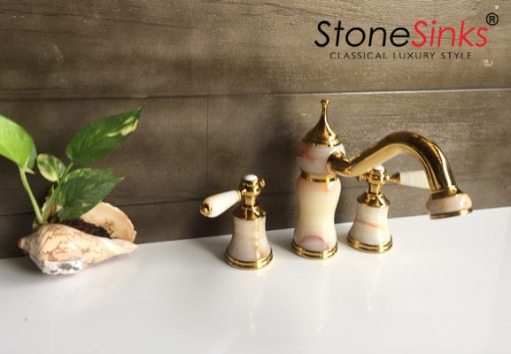 Vòi Lavabo rửa bằng đồng đệm đá BCF3/R - Ảnh 2