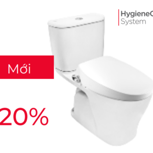 Bồn cầu 2 khối American Standard VF-2162S kèm nắp rửa cơ SLIM00001-WT