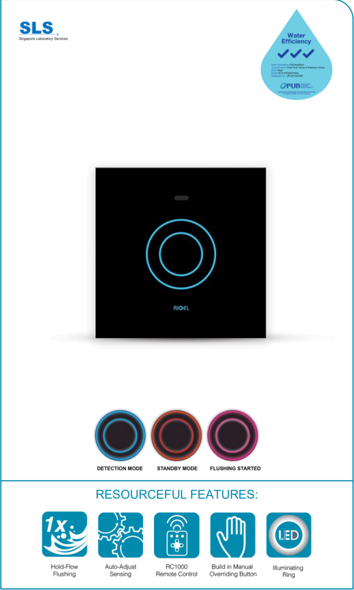 VAN XẢ TIỂU TỰ ĐỘNG RIGEL - W3-R-AFS202CFGSe - Ảnh 2