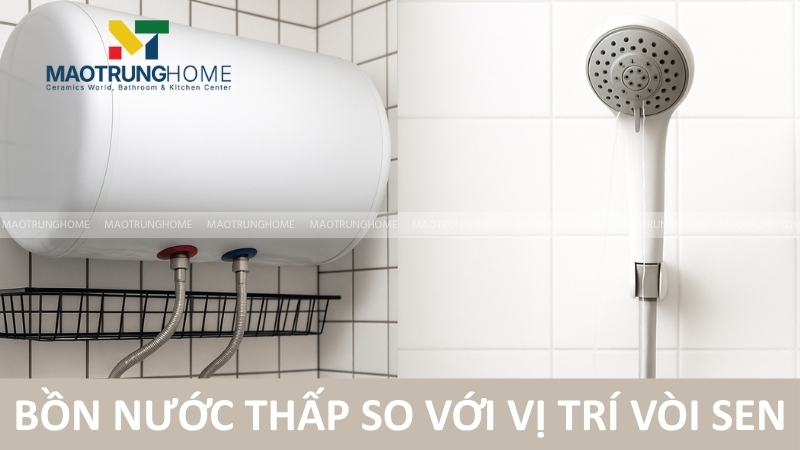 Các trường hợp nên lắp đặt máy bơm tăng áp: Nhà ở có bồn nước thấp.