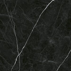 Đá Marble SM20 với vân đá trắng nổi bật trên nền đen huyền bí.