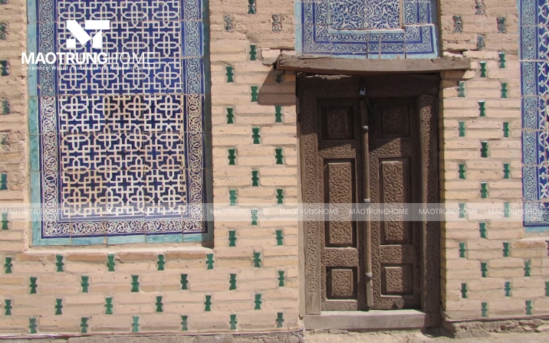 Gạch mosaic lục giác màu tối