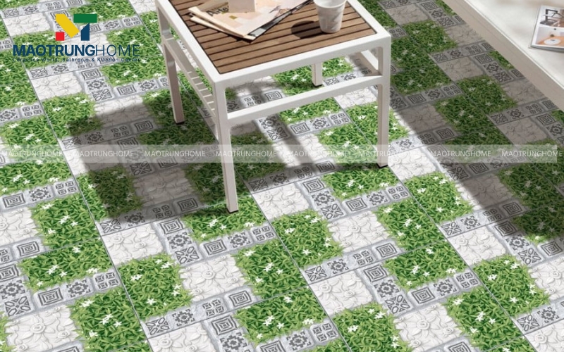 Sàn ban công lót gạch giả cỏ