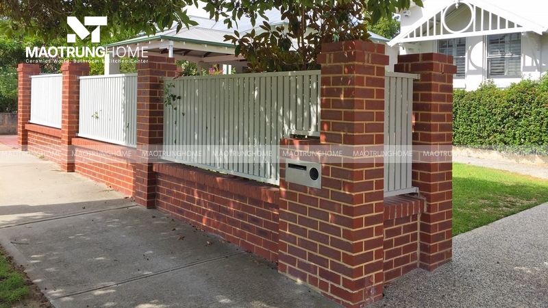 Mẫu gạch thẻ ốp trụ cổng và hàng rào