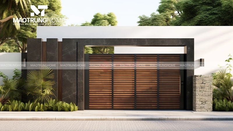 Mẫu gạch ốp trụ cổng và hàng rào