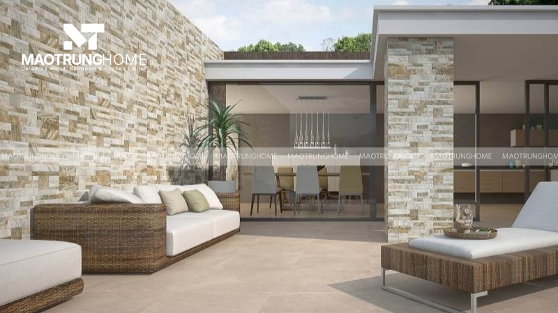 Việc đầu tư ốp gạch cho tường sân vườn mang lại những lợi ích vượt trội