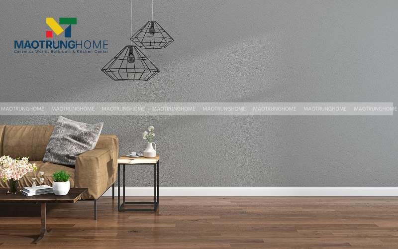 Gạch ốp chân tường khổ thấp đơn sắc