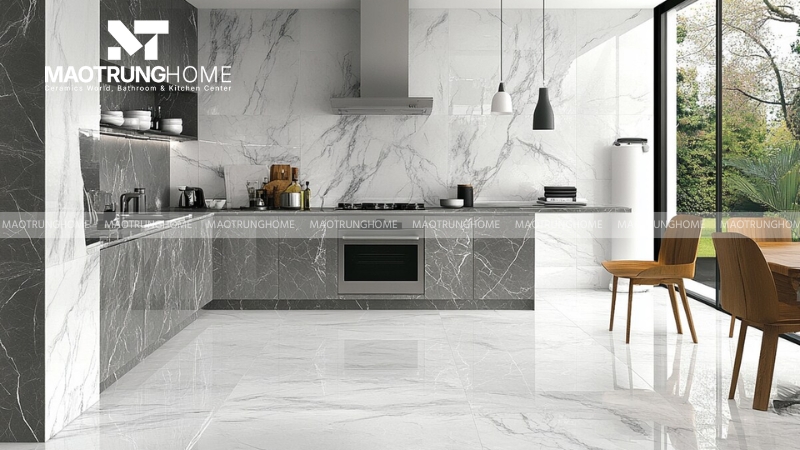 Mẫu gạch ốp nhà bếp giả đá (Mẫu 1).