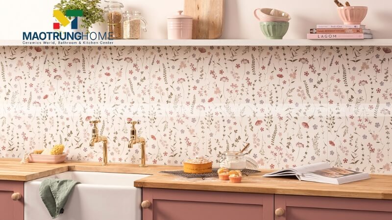 Mẫu gạch bông ốp nhà bếp (Mẫu 2).