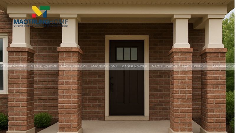 Gạch ốp trụ cổng giả cổ (Mẫu 4).
