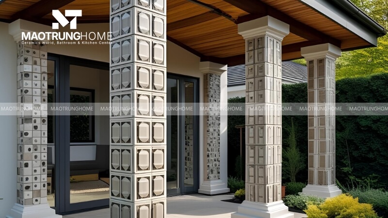 Gạch ốp trụ cổng 3D (Mẫu 3).