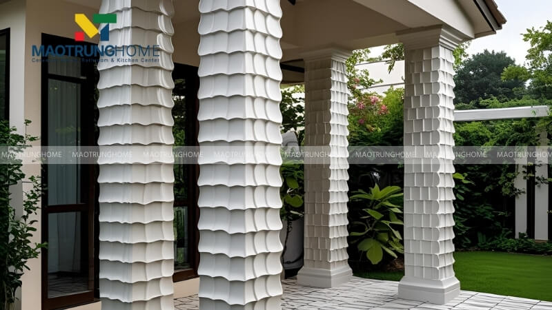 Gạch ốp trụ cổng 3D (Mẫu 1).