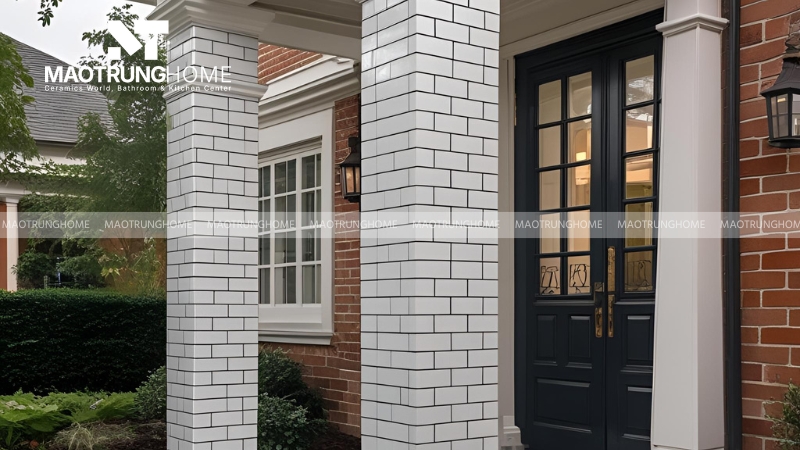 Gạch thẻ ốp trụ cổng (Mẫu 4).