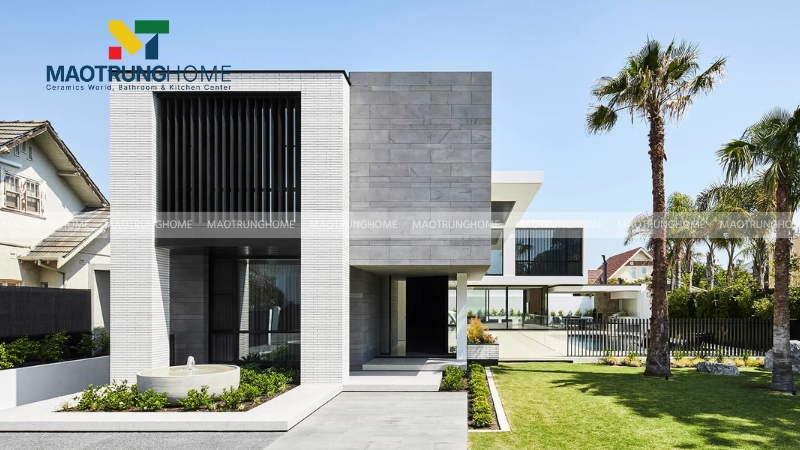 Chọn gạch theo phong cách ngôi nhà hiện đại, tối giản.