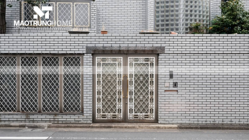 Gạch thẻ ốp mặt tiền ngôi nhà mẫu 3.