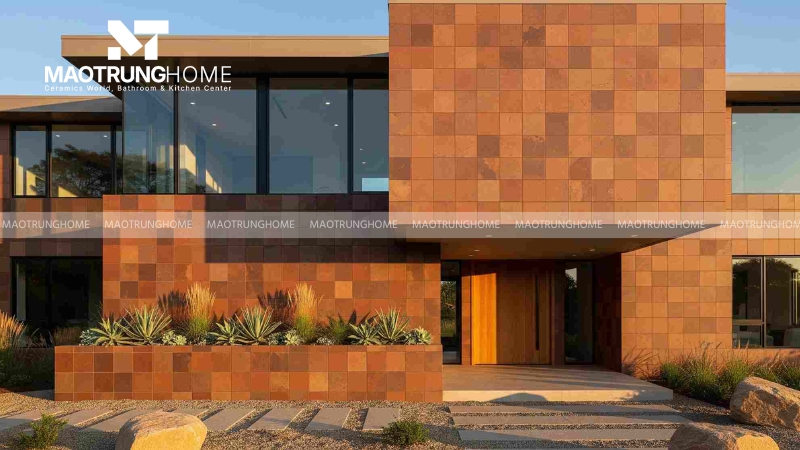 Chọn gạch theo phong cách ngôi nhà đồng quê, mộc mạc (rustic).