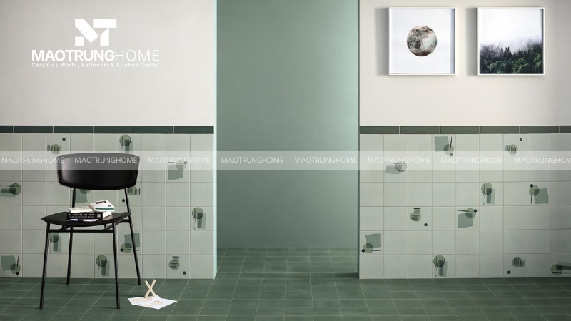 Ốp gạch chân tường chìm