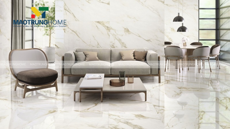 Ốp gạch cho phòng khách