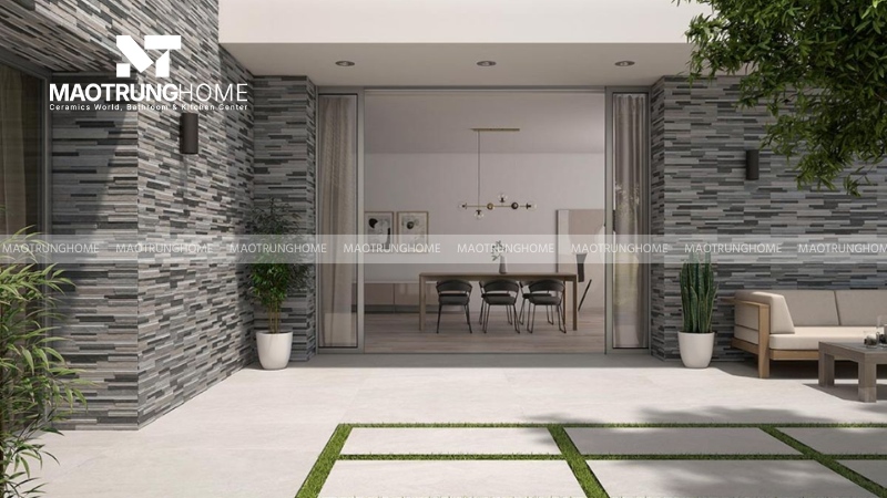 Ốp gạch khu vực ngoại thất