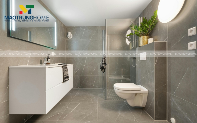 Nhà tấm ốp gạch vân đá tự nhiên 