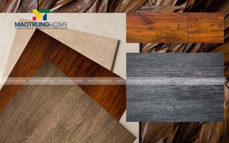 Gạch giả gỗ các màu xám, trắng đang được ưa chuộng