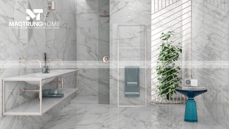 Phong cách tinh tế với gạch đơn sắc