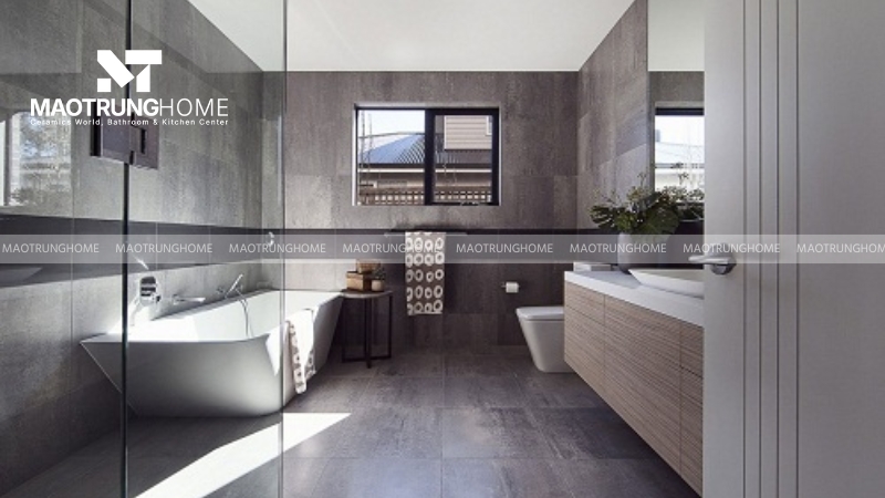 Gạch màu ghi vân đá Marble ấn tượng