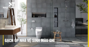 Gạch ốp nhà vệ sinh màu ghi: Bí quyết chọn chuẩn chuyên gia 2025