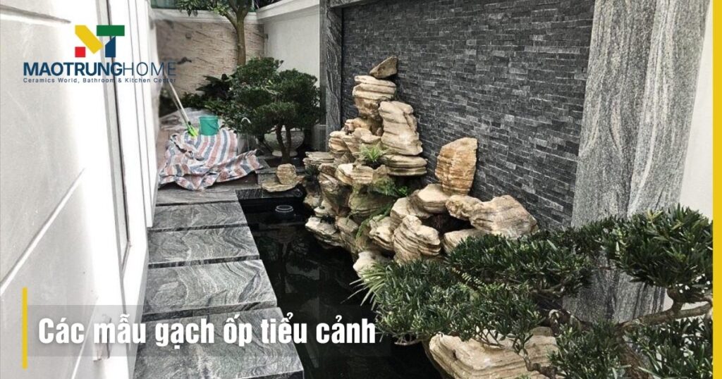 Gạch ốp tường làm tiểu cảnh