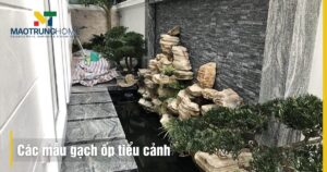 Gạch ốp tường làm tiểu cảnh