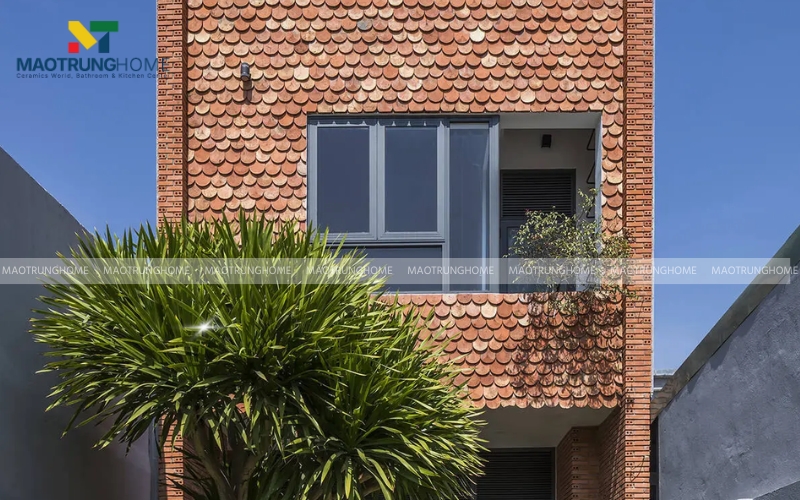 Gạch cotto ốp tường nhà ống