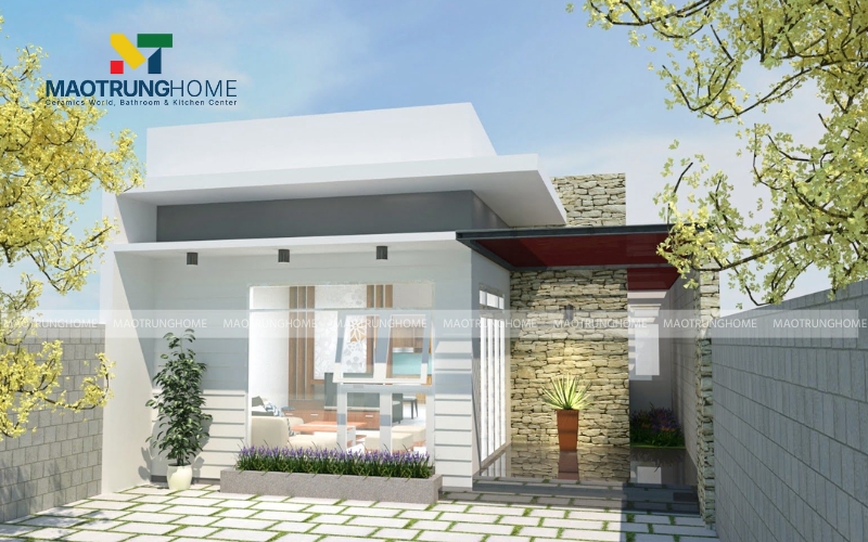 Gạch ốp tường nhà ống giả đá tự nhiên