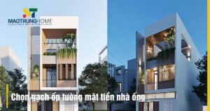 Gạch ốp mặt tiền nhà ống