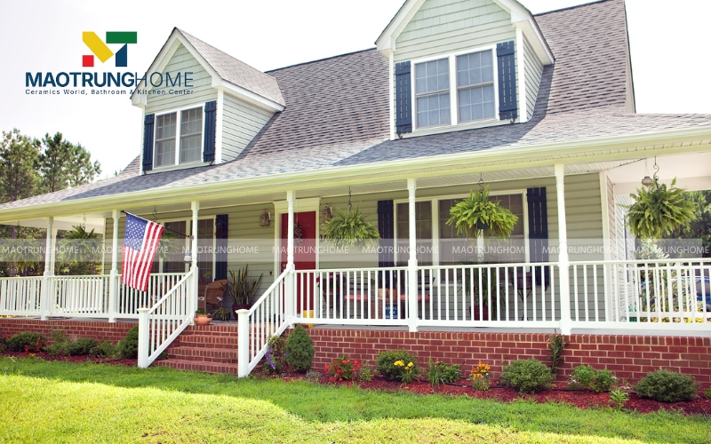 Tường rào nhà ốp gạch thẻ