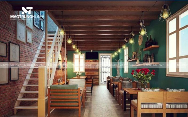 Quán cà phê gạch thẻ cổ điển