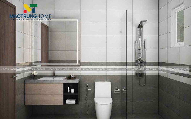 Gạch thẻ tông màu xám trung tính