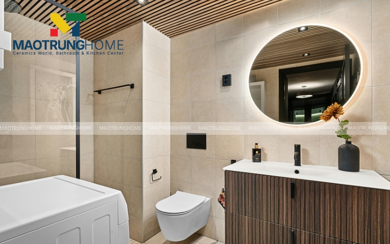 Chọn đúng kích thước gạch ốp tường nhà vệ sinh giúp không gian trở nên thẩm mỹ