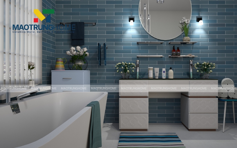 Nhà vệ sinh ốp gạch Mosaic