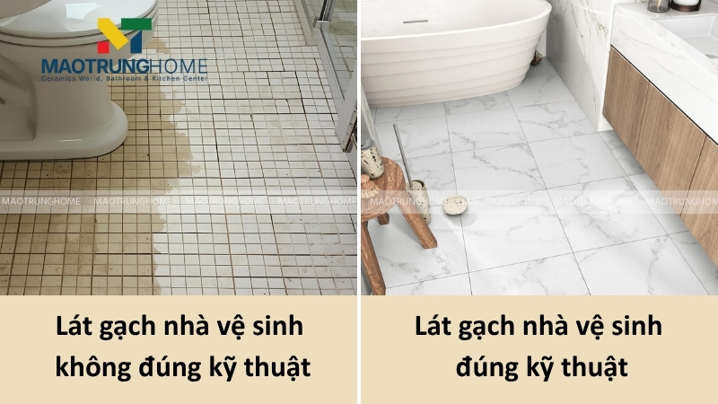 Tầm quan trọng của kỹ thuật lát gạch nhà vệ sinh chuẩn xác
