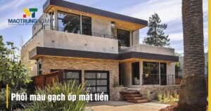 Phối màu ốp gạch mặt tiền