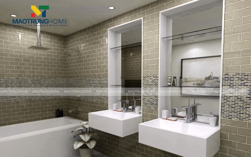 Phòng tắm phù hợp cho gia chủ mệnh thổ