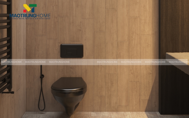 Không gian nhà vệ sinh 3m2 tối giản, thanh lịch với tông màu be chủ đạo