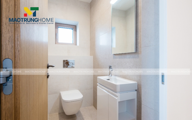 Nhà vệ sinh 4m2 phong cách tối giản 