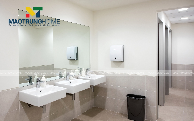 Nhà vệ sinh sạch sẽ, thoáng khí