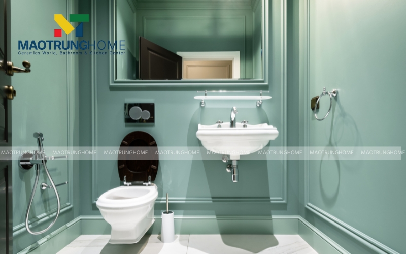 Nhà vệ sinh quán coffee phong cách sang trọng