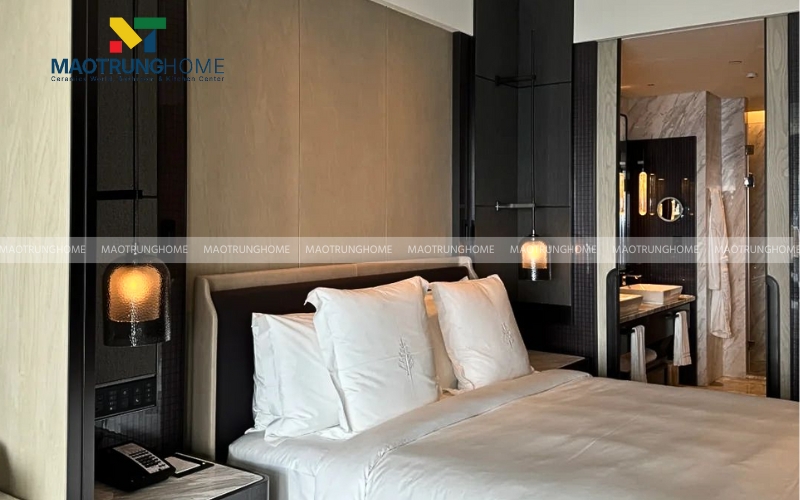 Phòng ngủ tối giản cổ điển cho người thích sự mọc mạc