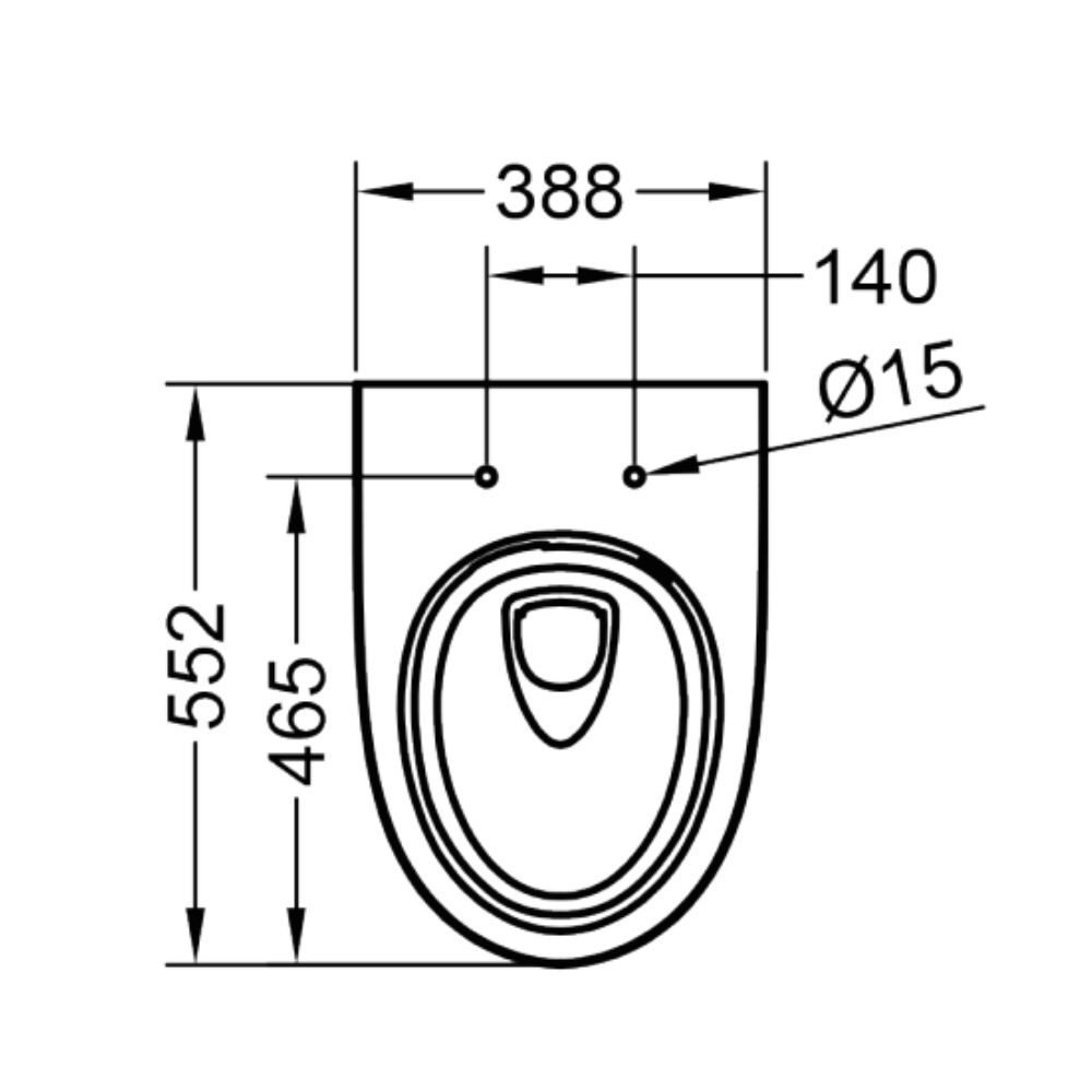 Thân bồn cầu treo tường Euro Ceramic GROHE 100999SH00 - Ảnh 3