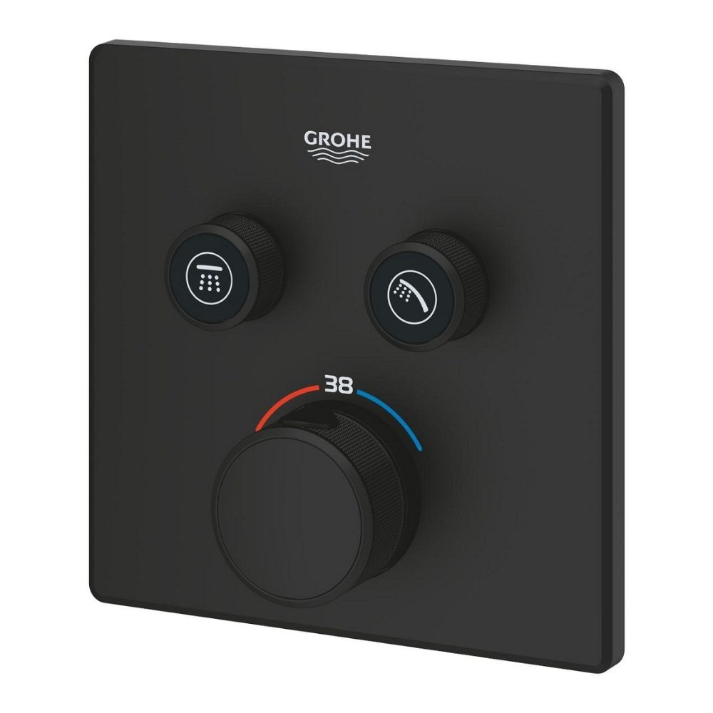 Mặt nạ điều khiển sen tắm ổn nhiệt Grohtherm SmartControl vuông 2 chế độ GROHE 102166KF00 - Ảnh 6